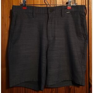 Hurley Mens navy blue shorts flat front 10” size 30